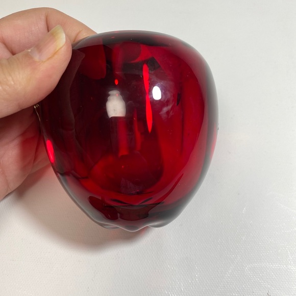 Godinger Shannon Crystal Designs of Ireland Red Apple Lidded Trinket votive - Picture 9 of 16